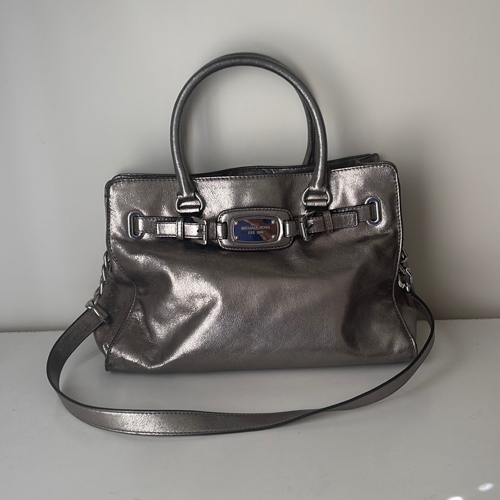 Silver tote bag